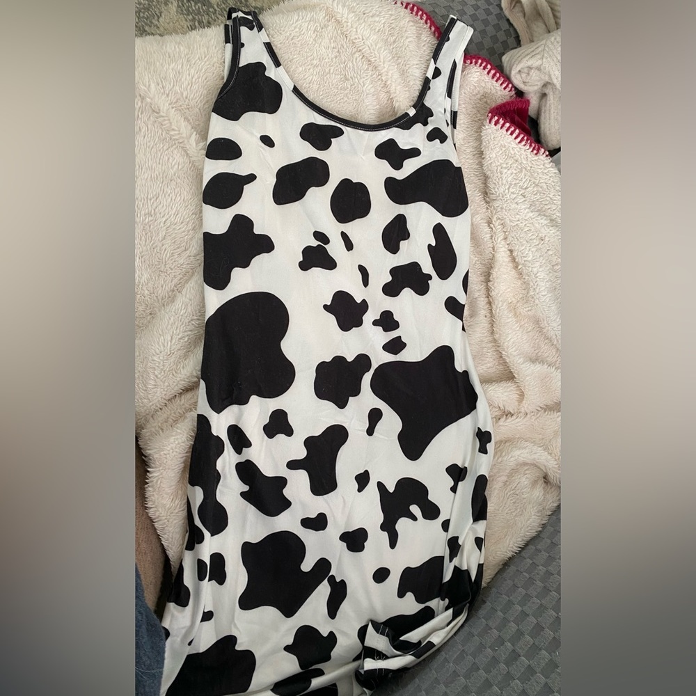 SHEIN cow print bodycon dress